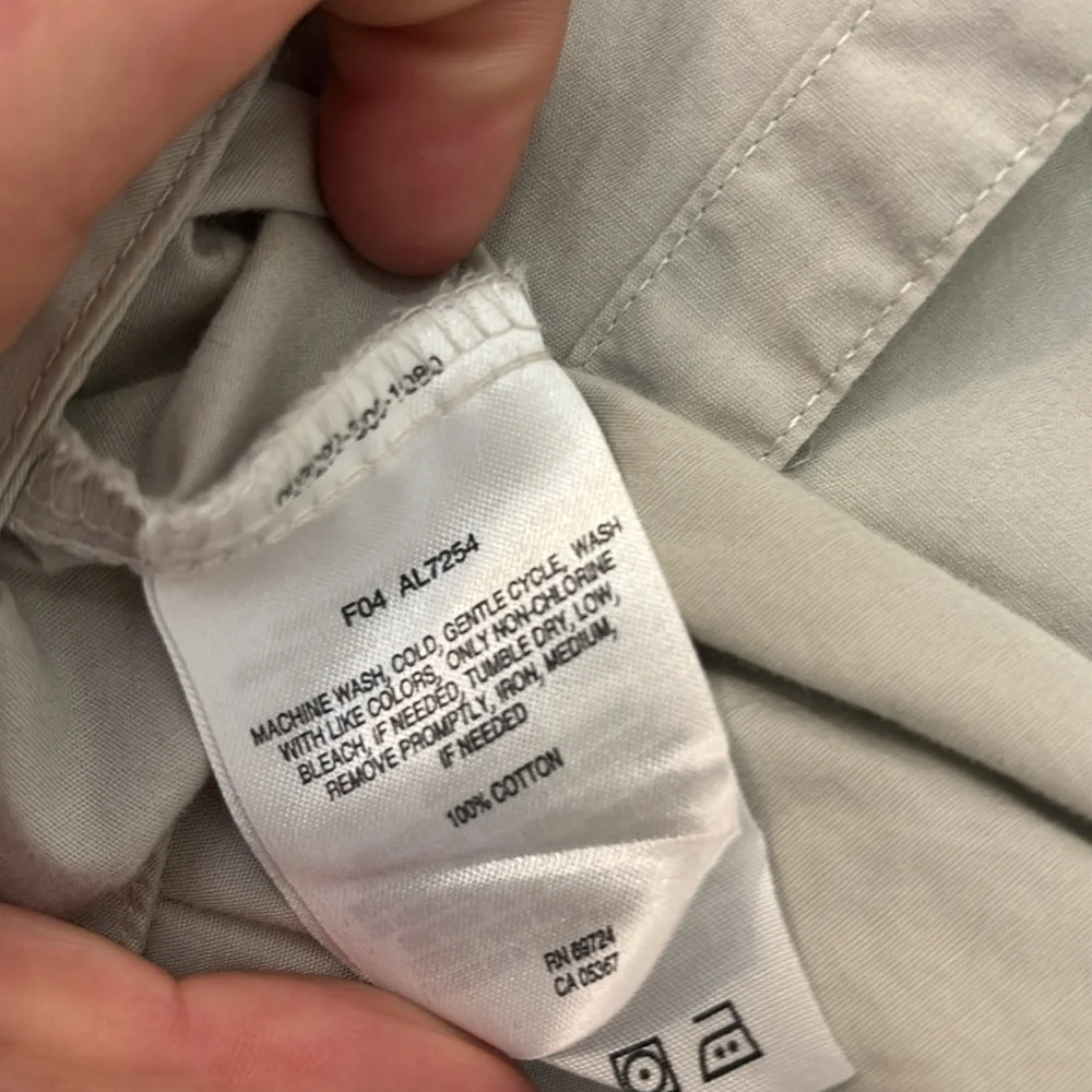 Columbia 100% cotton women’s Large 3/4 sleeve button down hiking outdoor shirt - Picture 10 of 14